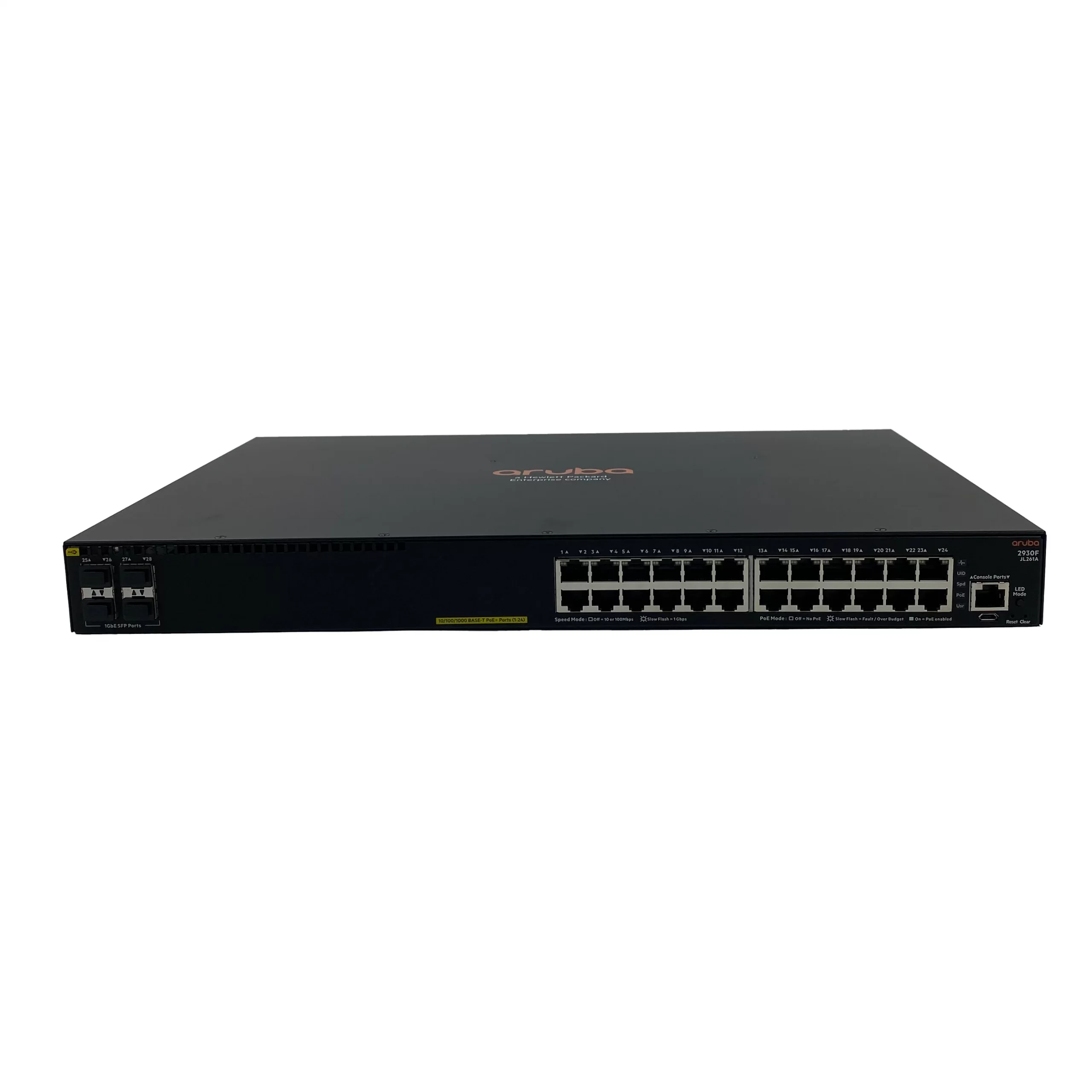 Aruba 2930F - JL255A - 24 Port Gigabit ( 24 POE - 370 Watts ) & 4 SFP+ 1/10GbE ports managed Switch
