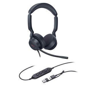 Yealink UH44 Dual Teams USB-C/A Wired Headset with 2-Mic AI Noise-Cancelling Microphones