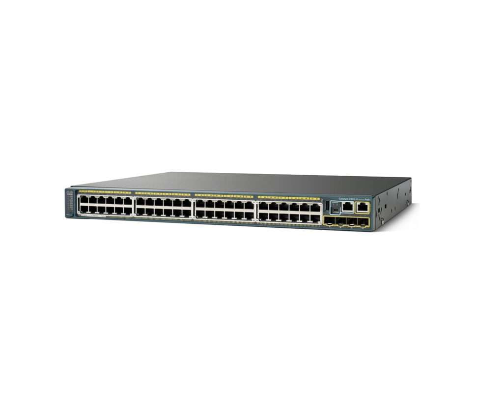Cisco switch Catalyst 2960x 48 Port gigabit ethernet PoE+ 740W LAN Base 2* SFP+ 10GB Uplink